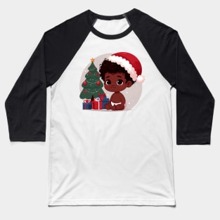 Afrocentric Baby Christmas Baseball T-Shirt